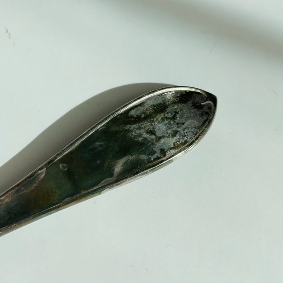 Vintage Community Silver Silverplated Embossed Patina Triple Plus Serving Spoon - Picture 8 of 8